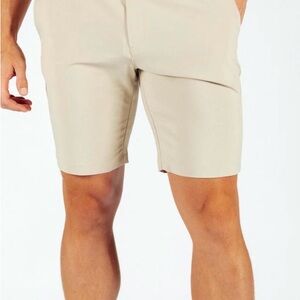 Primo Tan Men's Flat Front Golf Shorts size 28 with 9 Inseam.